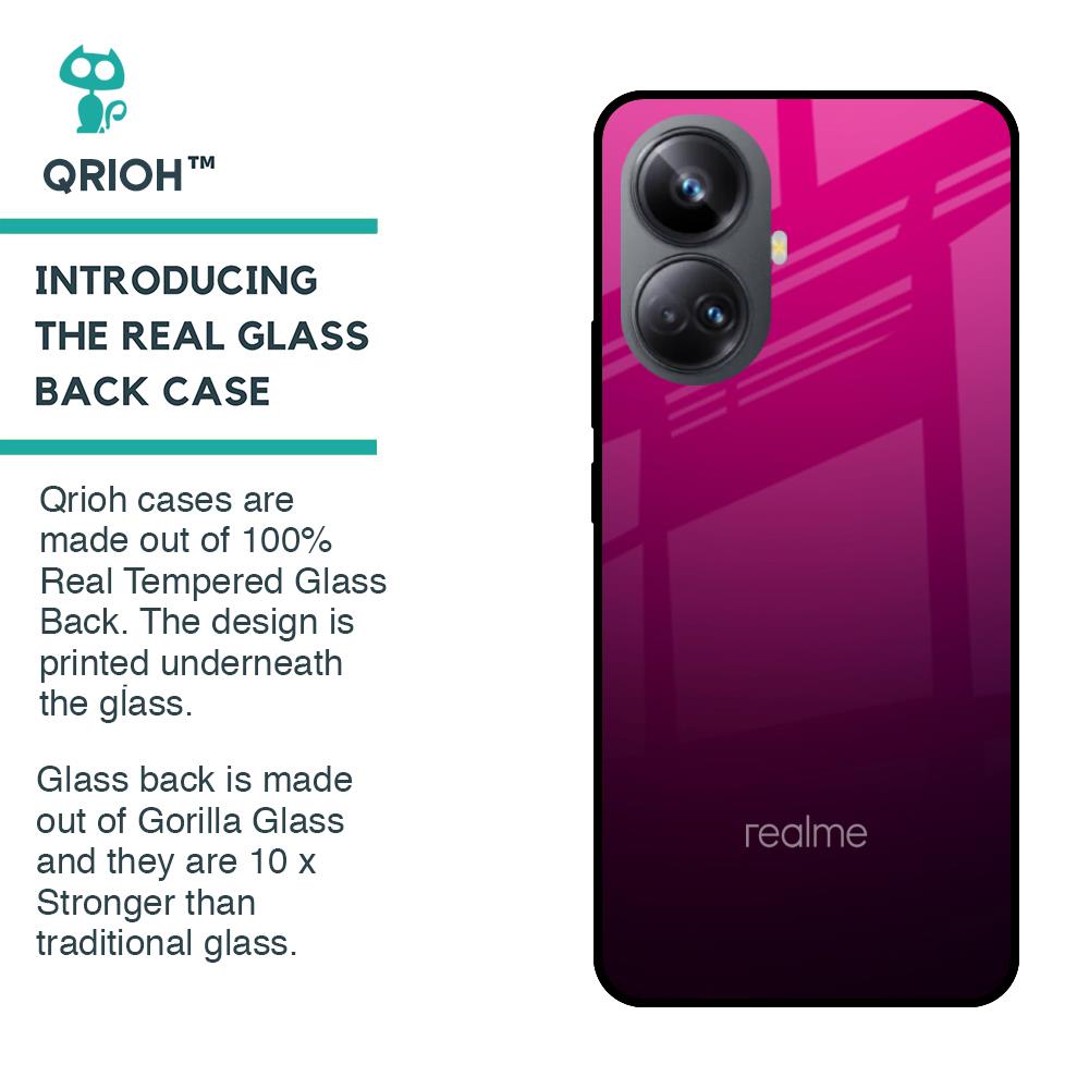 Purple Ombre Pattern Glass Case for Realme 10 Pro Plus 5G