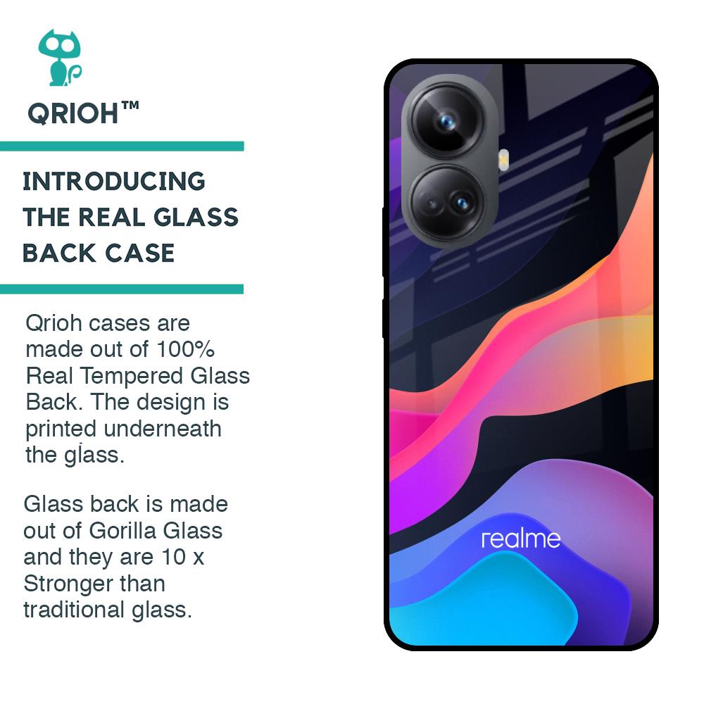 Colorful Fluid Glass Case for Realme 10 Pro Plus 5G