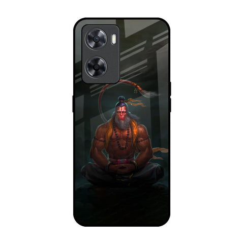 Lord Hanuman Animated OPPO A77s Glass Back Cover Online