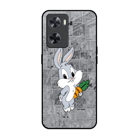 Cute Baby Bunny OPPO A77s Glass Back Cover Online