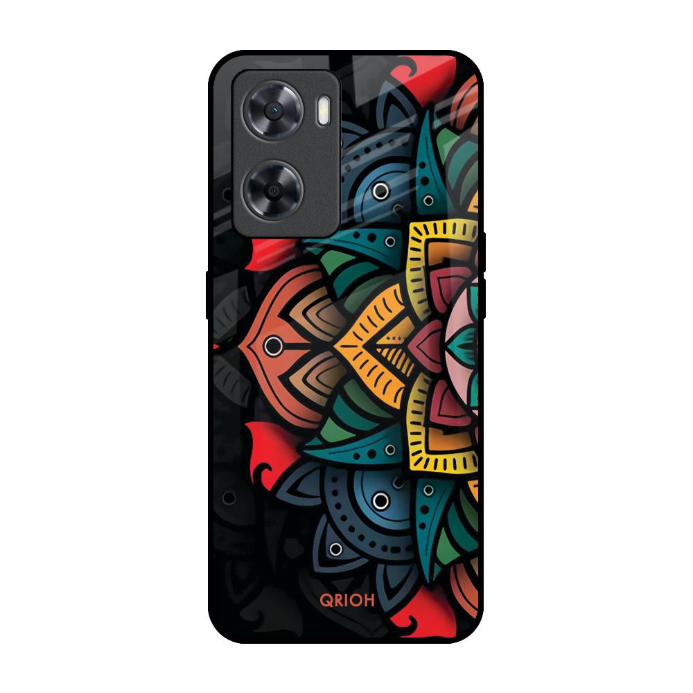 Retro Gorgeous Flower OPPO A77s Glass Back Cover Online