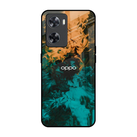 Watercolor Wave OPPO A77s Glass Back Cover Online