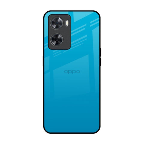 Blue Aqua OPPO A77s Glass Back Cover Online