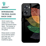 Colorful Leaves Glass Case for OPPO A77s