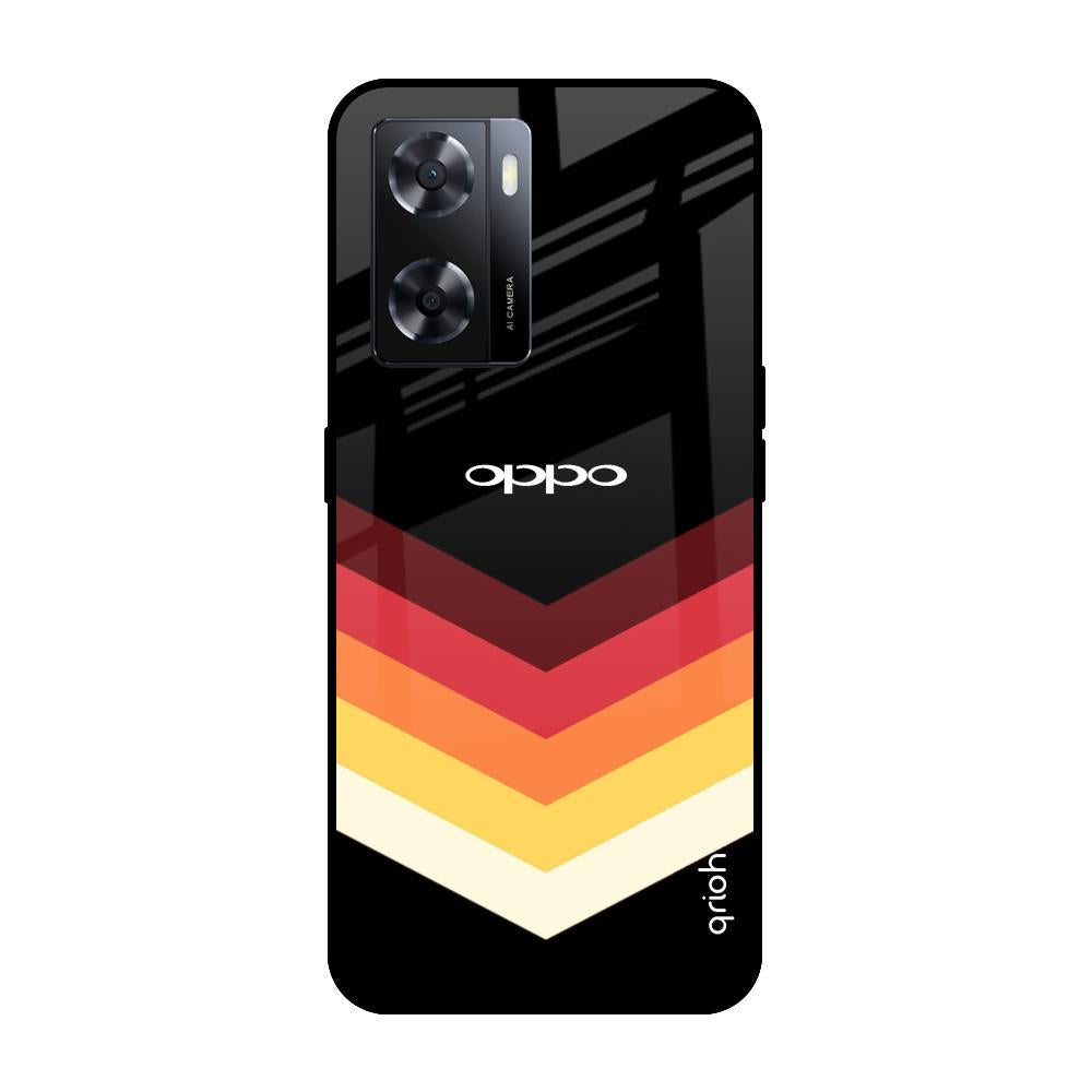 Abstract Arrow Pattern OPPO A77s Glass Cases & Covers Online