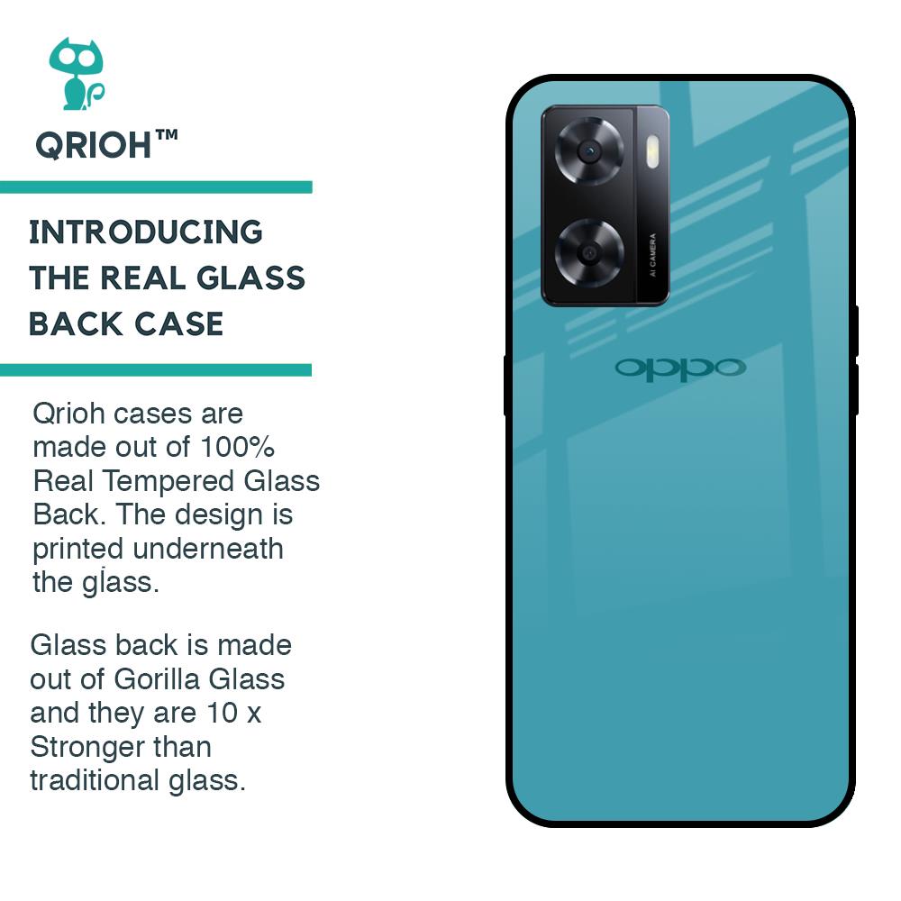 Oceanic Turquiose Glass Case for OPPO A77s