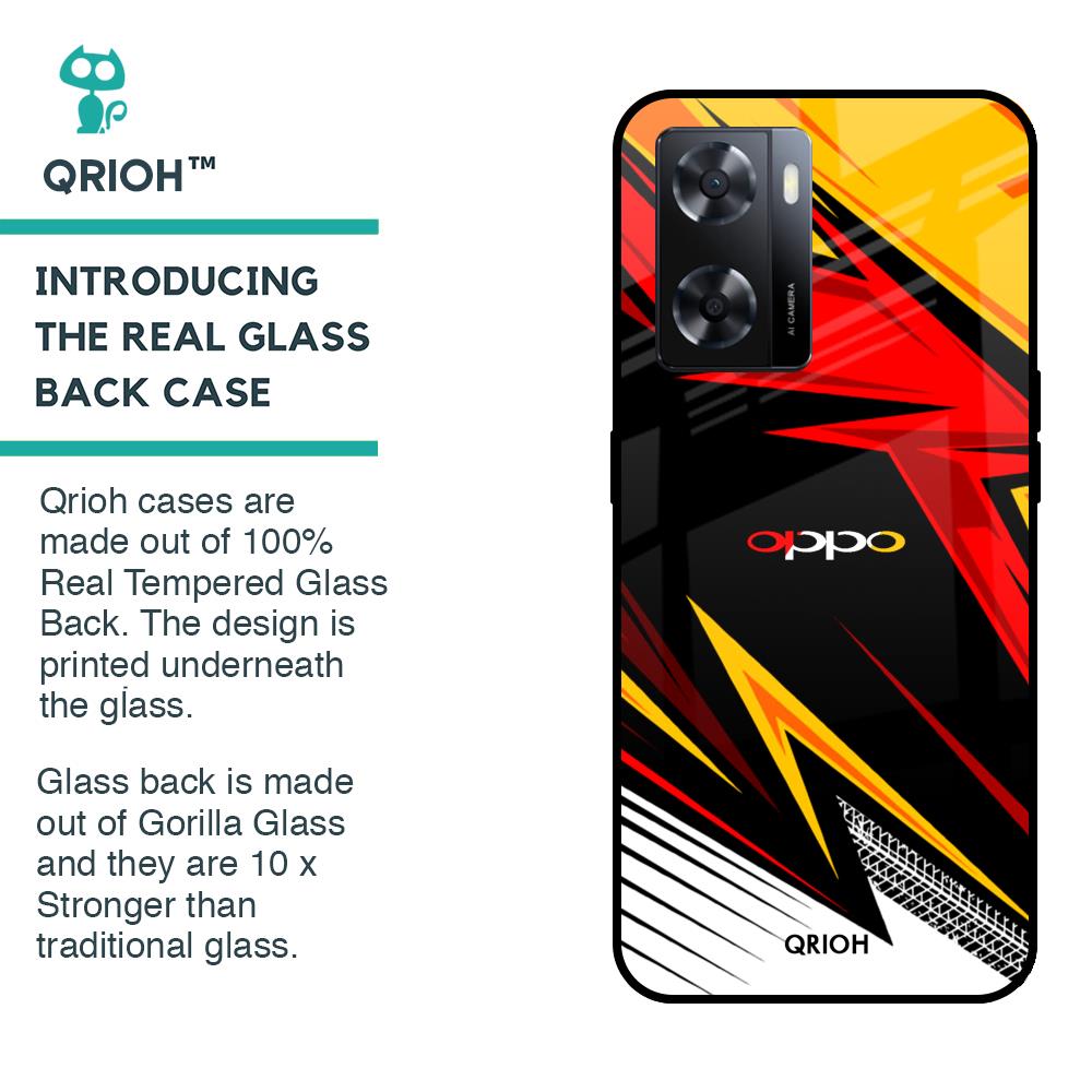 Race Jersey Pattern Glass Case For OPPO A77s