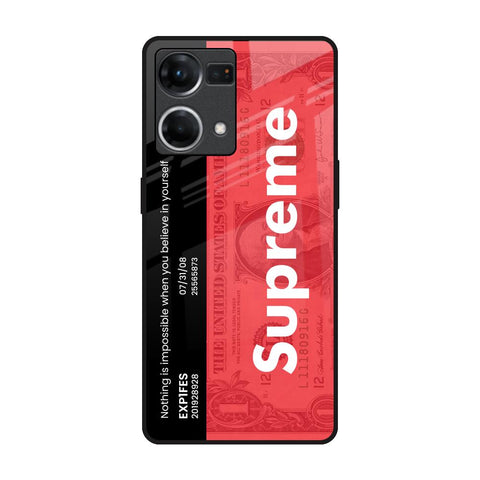 Supreme Ticket Oppo F21s Pro Glass Back Cover Online