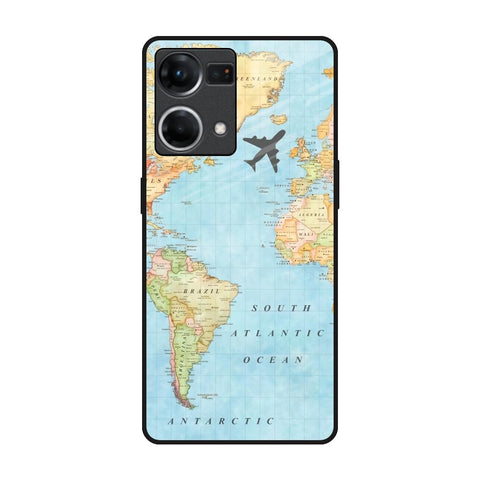 Travel Map Oppo F21s Pro Glass Back Cover Online