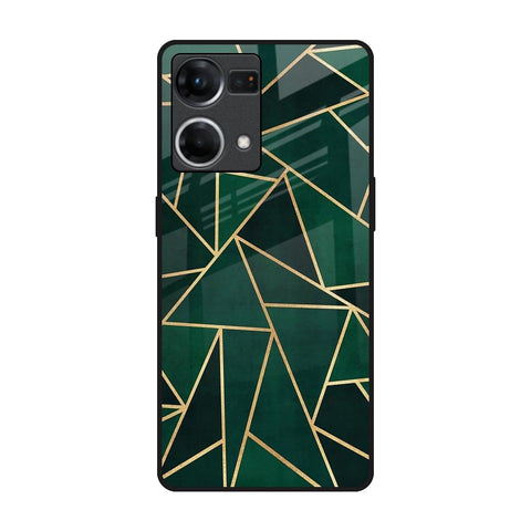 Abstract Green Oppo F21s Pro Glass Back Cover Online