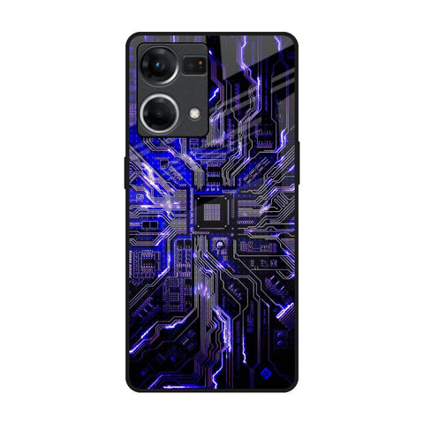 Techno Color Pattern Oppo F21s Pro Glass Back Cover Online