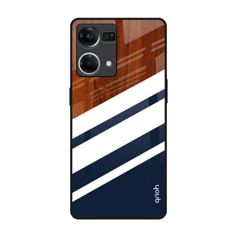 Bold Stripes Oppo F21s Pro Glass Back Cover Online
