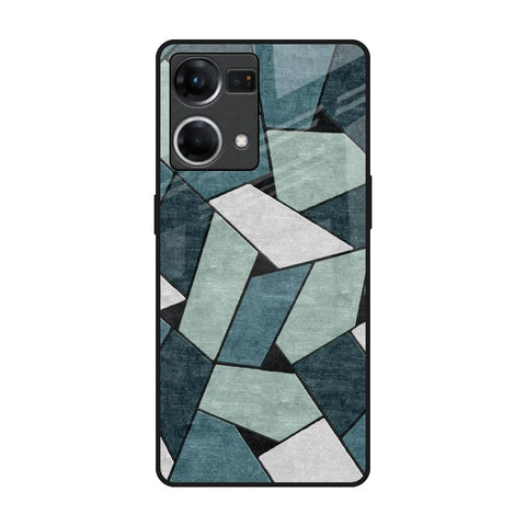 Abstact Tiles Oppo F21s Pro Glass Back Cover Online