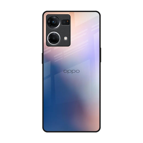 Blue Mauve Gradient Oppo F21s Pro Glass Back Cover Online