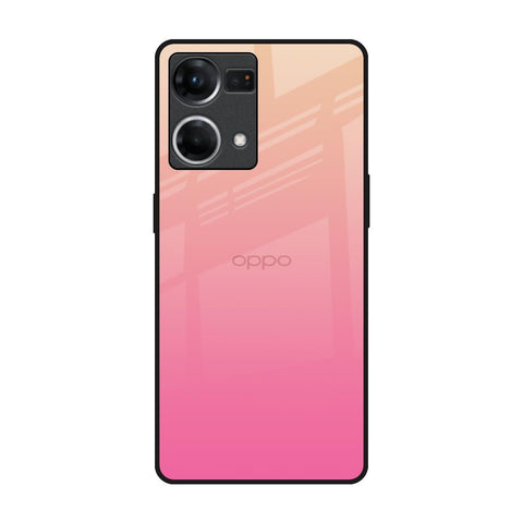 Pastel Pink Gradient Oppo F21s Pro Glass Back Cover Online