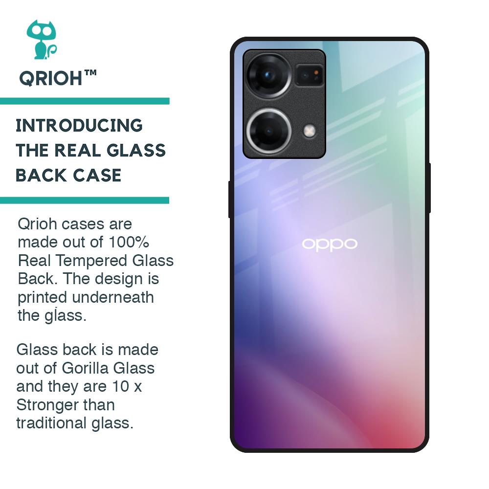 Abstract Holographic Glass Case for Oppo F21s Pro