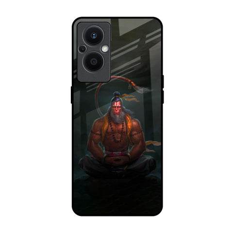 Lord Hanuman Animated Oppo F21s Pro 5G Glass Back Cover Online