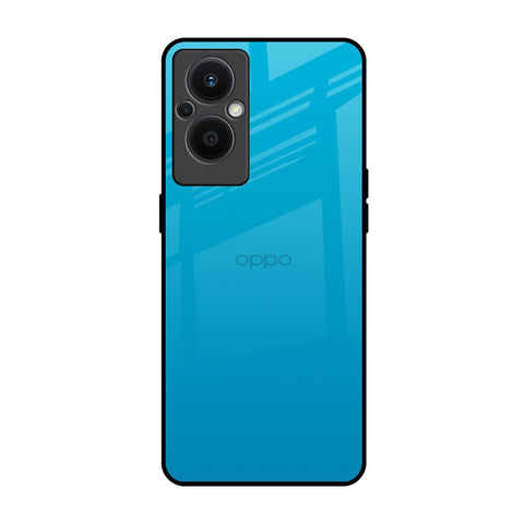 Blue Aqua Oppo F21s Pro 5G Glass Back Cover Online