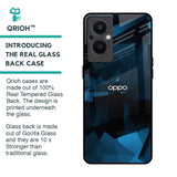 Polygonal Blue Box Glass Case For Oppo F21s Pro 5G