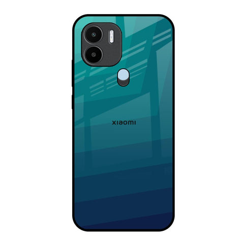 Green Triangle Pattern Redmi A1 Plus Glass Back Cover Online