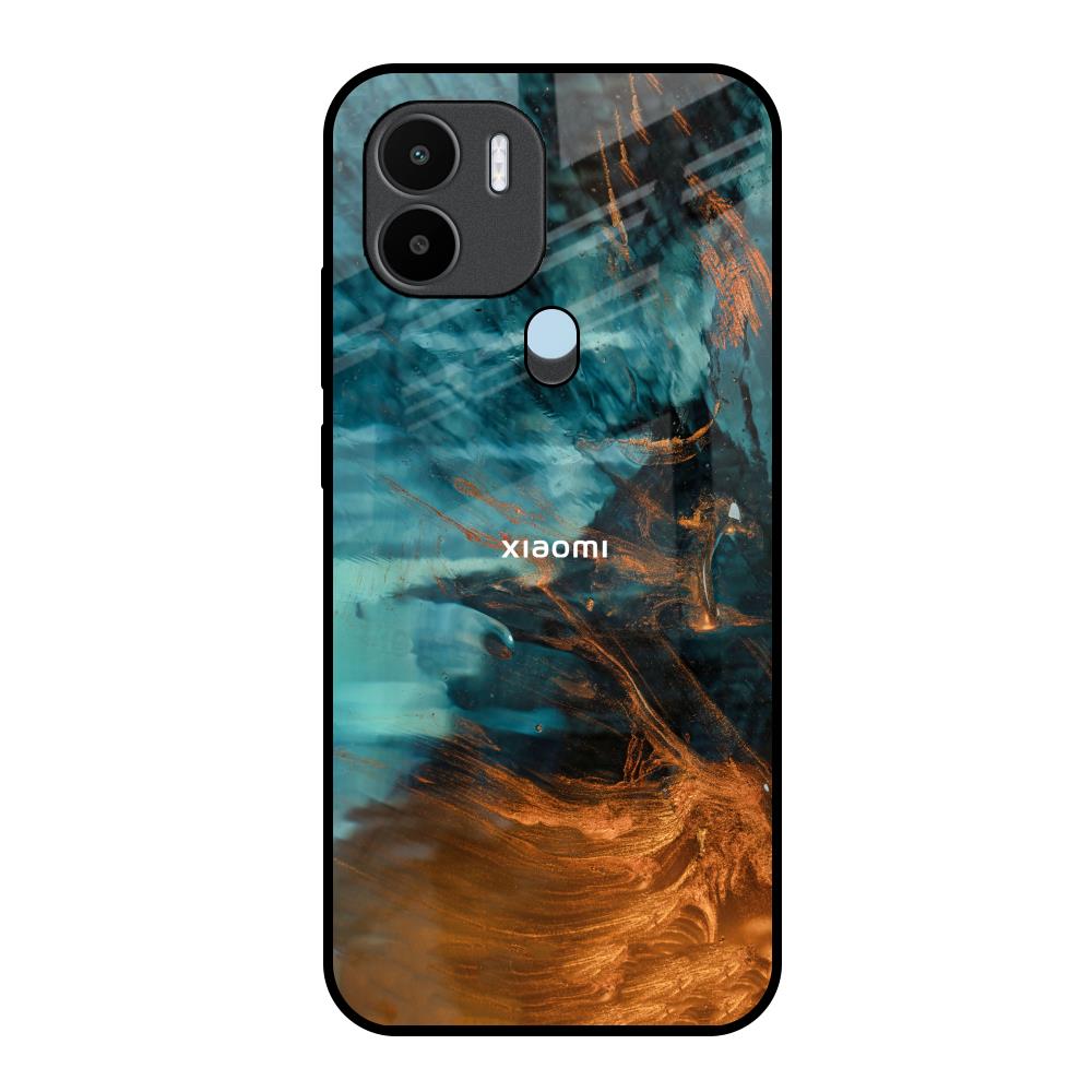 Golden Splash Redmi A1 Plus Glass Back Cover Online