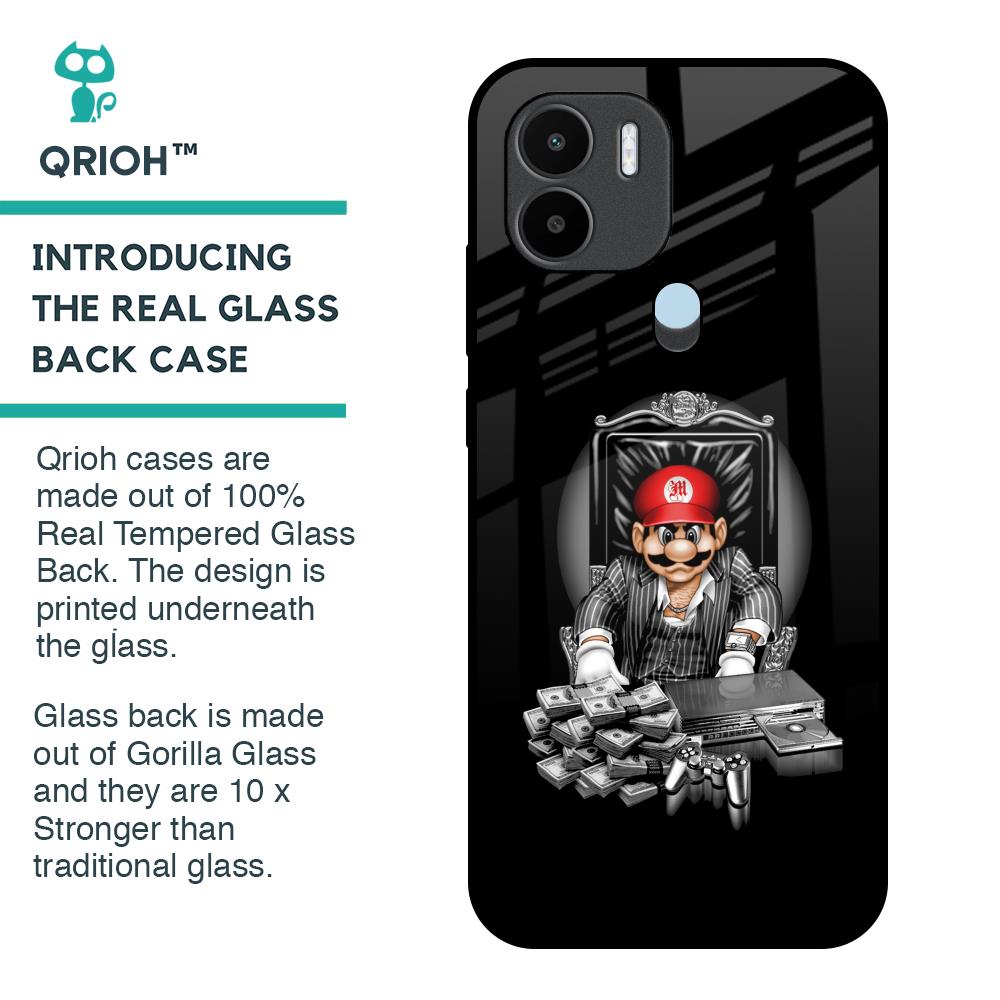 Dark Secret Glass Case for Redmi A1 Plus