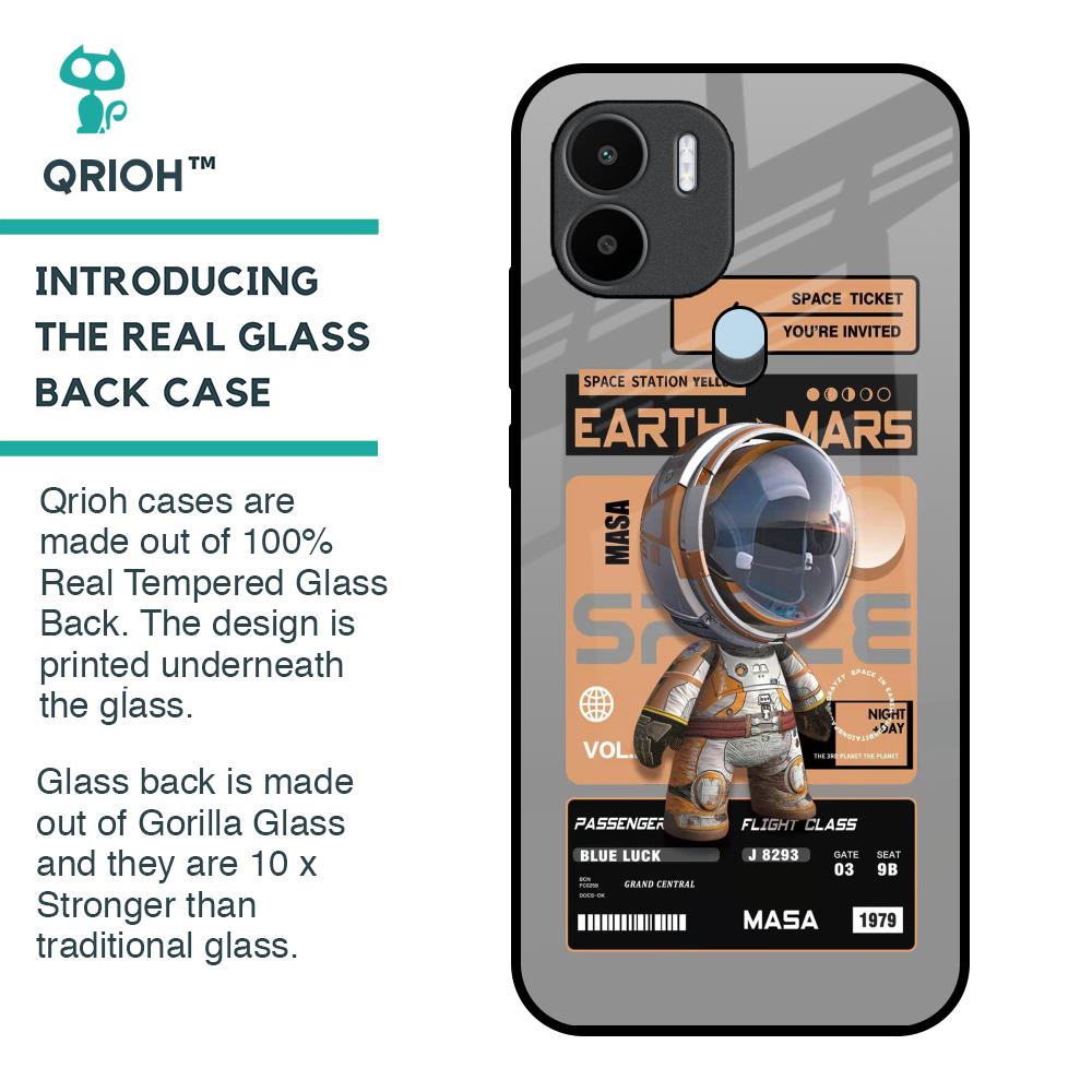 Space Ticket Glass Case for Redmi A1 Plus