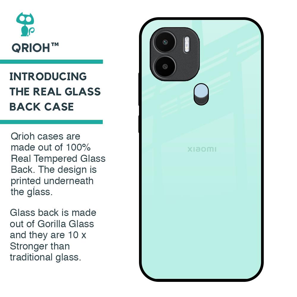 Teal Glass Case for Redmi A1 Plus