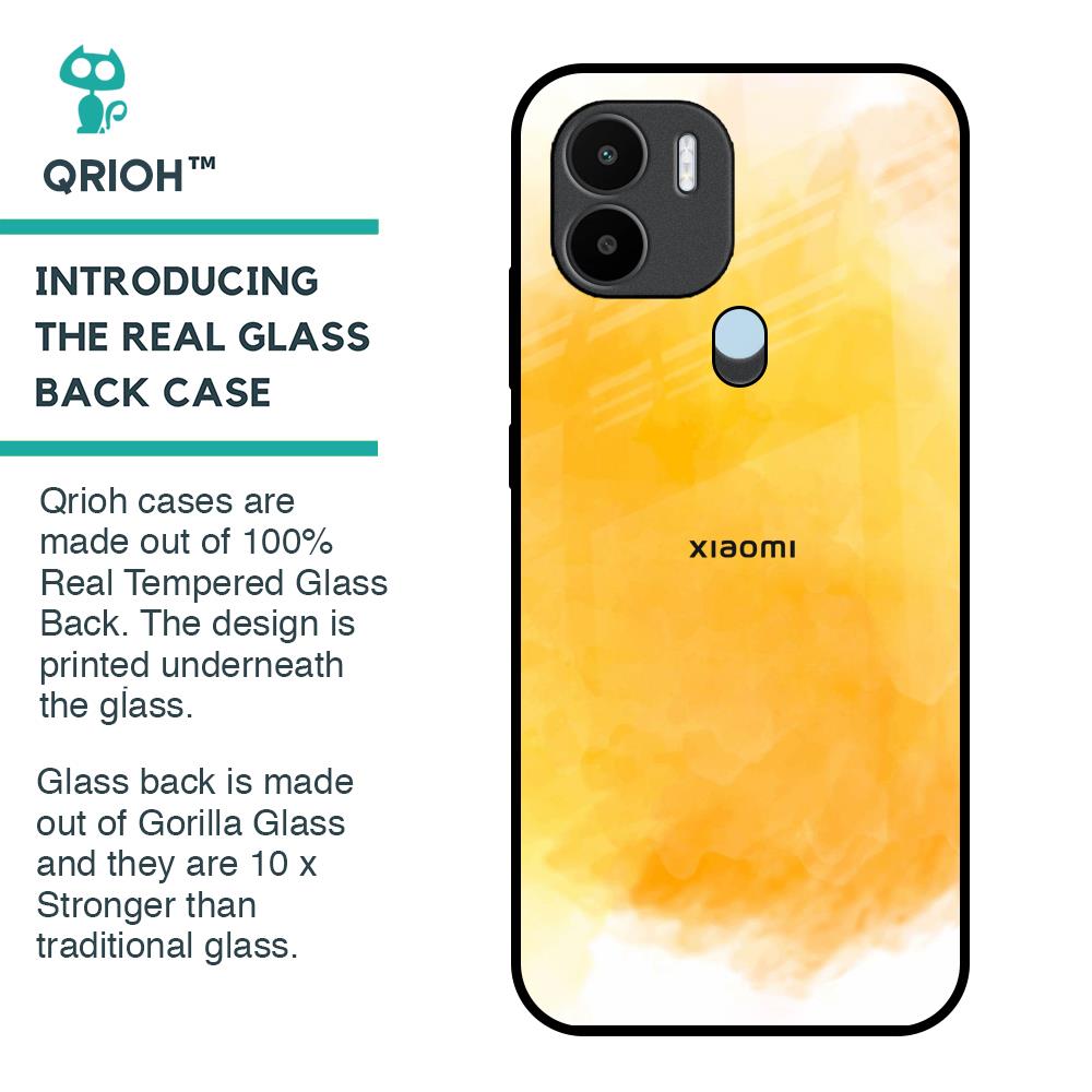 Rustic Orange Glass Case for Redmi A1 Plus