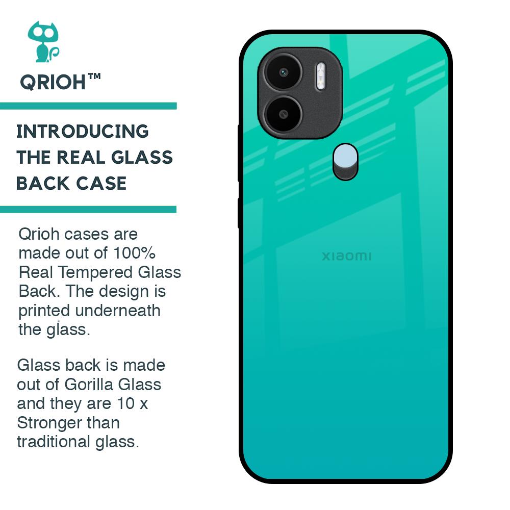 Cuba Blue Glass Case For Redmi A1 Plus