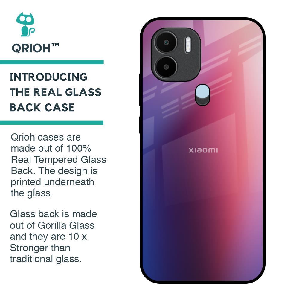 Multi Shaded Gradient Glass Case for Redmi A1 Plus