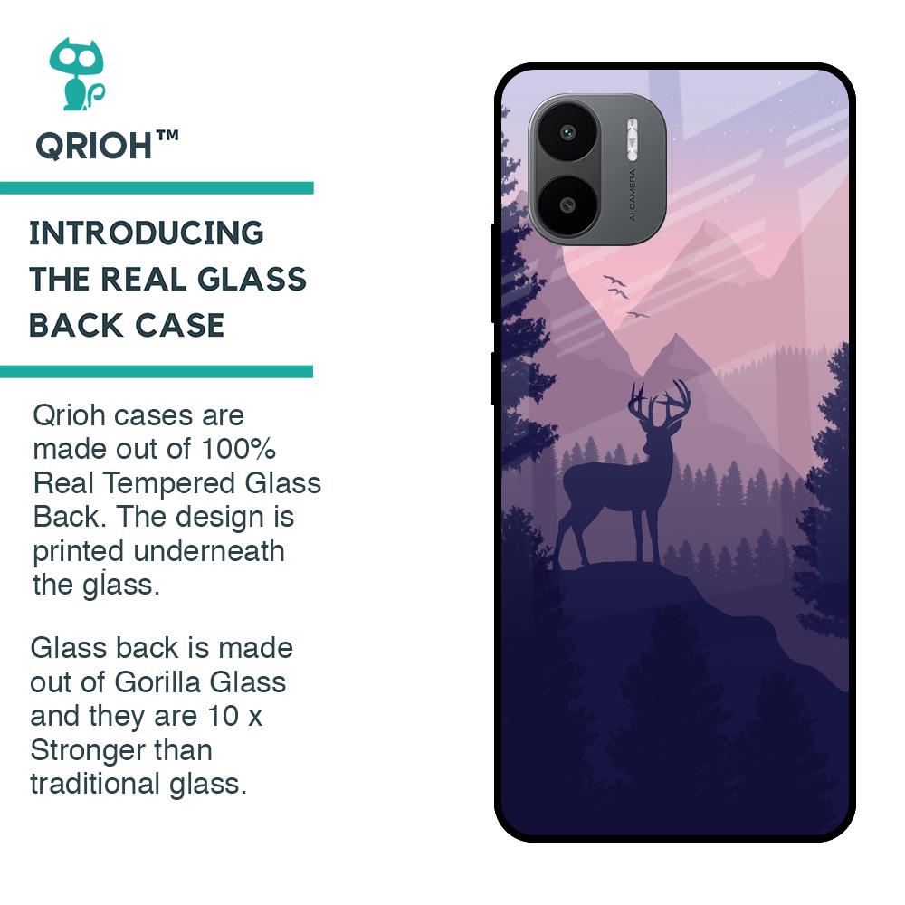 Deer In Night Glass Case For Redmi A1 Plus