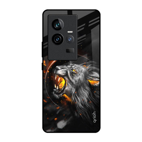 Aggressive Lion iQOO 11 Glass Back Cover Online