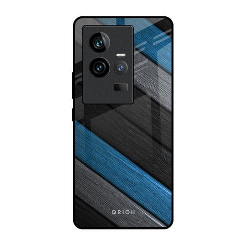 Multicolor Wooden Effect iQOO 11 Glass Back Cover Online