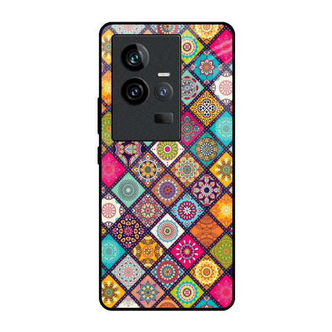 Multicolor Mandala iQOO 11 Glass Back Cover Online