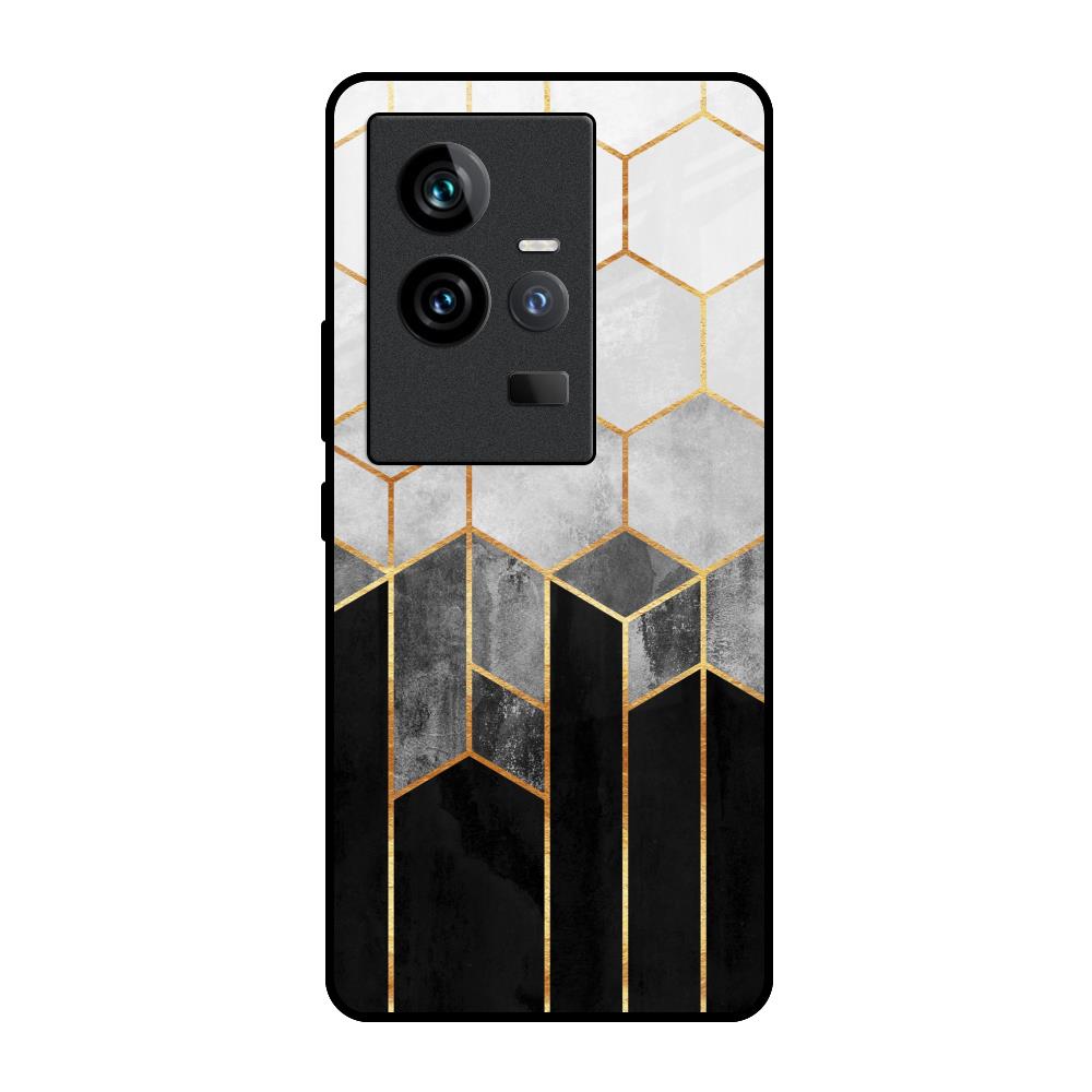 Tricolor Pattern iQOO 11 Glass Back Cover Online