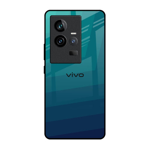 Green Triangle Pattern iQOO 11 Glass Back Cover Online
