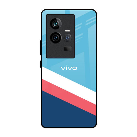 Pink & White Stripes iQOO 11 Glass Back Cover Online