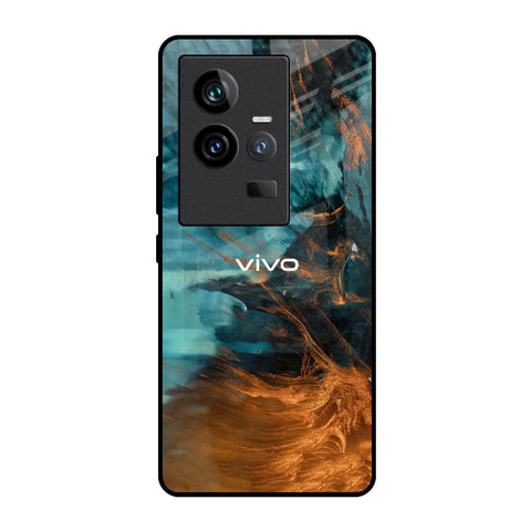 Golden Splash iQOO 11 Glass Back Cover Online