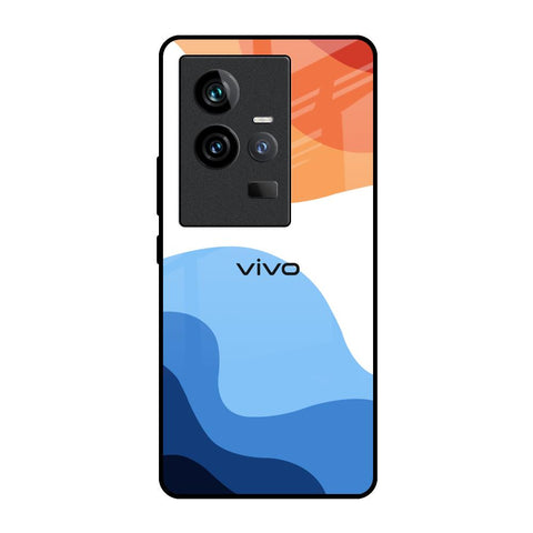 Wavy Color Pattern iQOO 11 Glass Back Cover Online