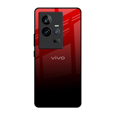 Maroon Faded iQOO 11 Glass Back Cover Online
