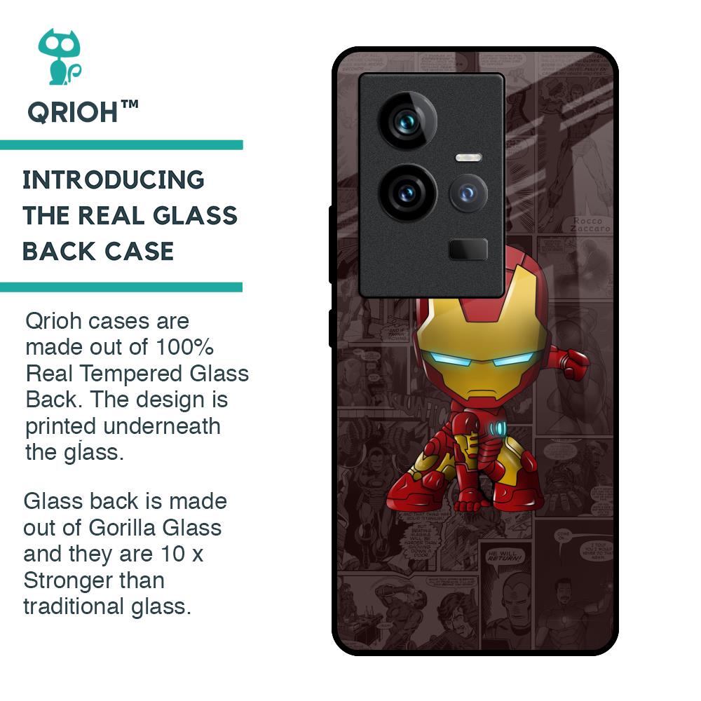 Angry Baby Super Hero Glass Case for iQOO 11