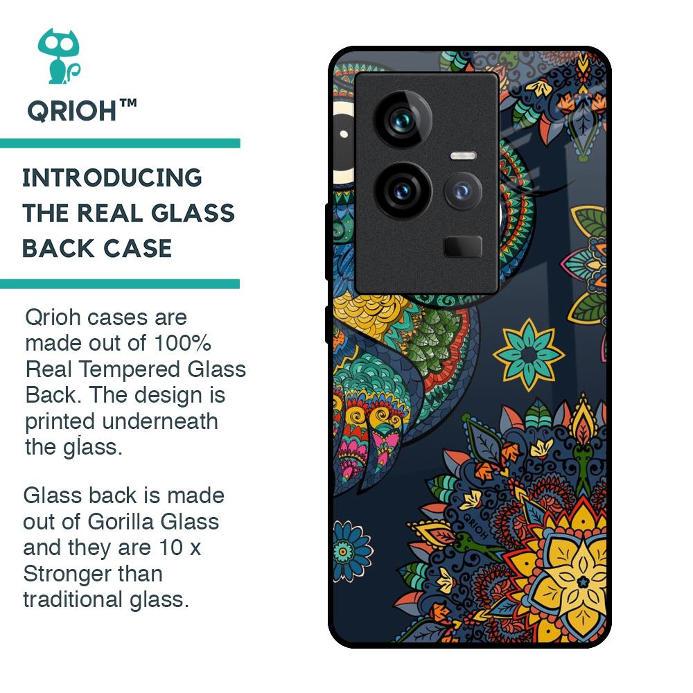 Owl Art Glass Case for iQOO 11