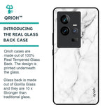 Modern White Marble Glass Case for iQOO 11