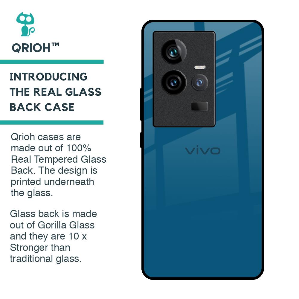 Cobalt Blue Glass Case for iQOO 11