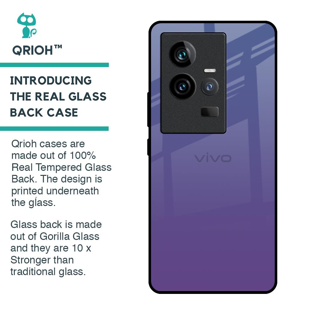 Indigo Pastel Glass Case For iQOO 11