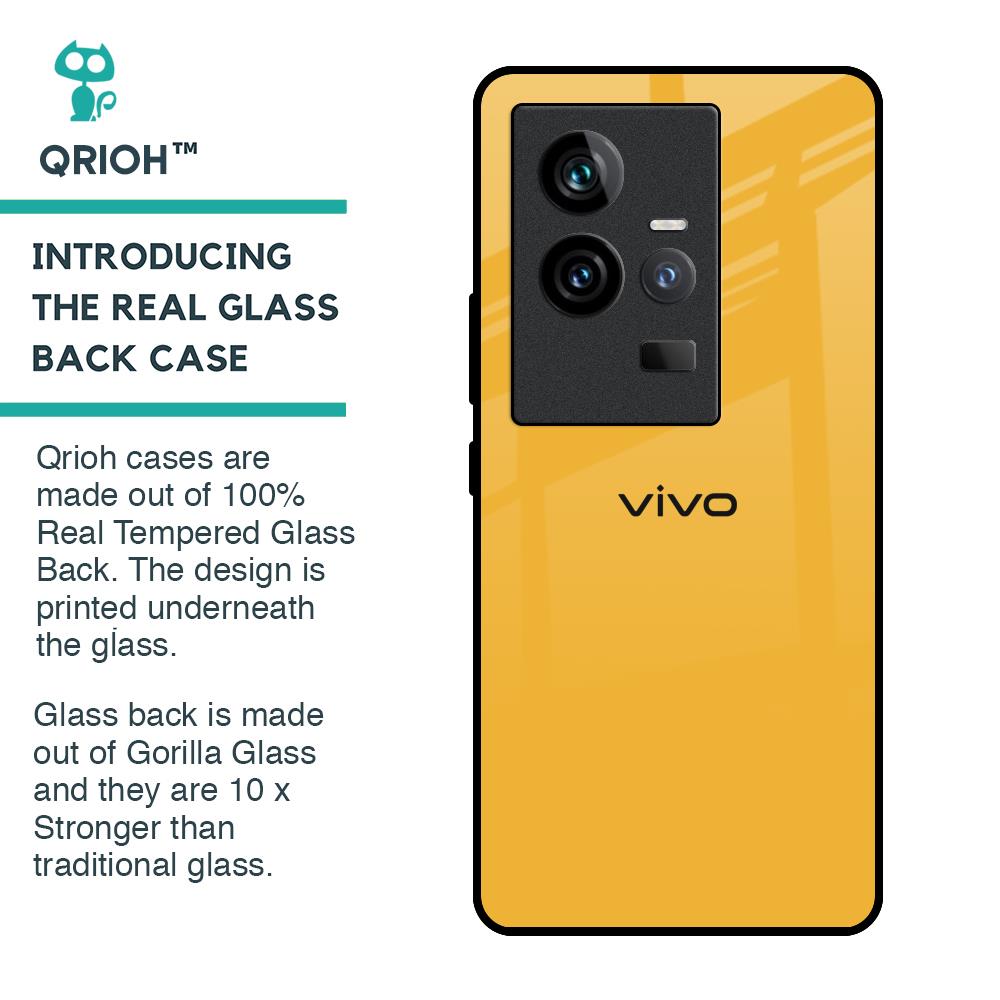 Fluorescent Yellow Glass case for iQOO 11