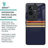 Tricolor Stripes Glass Case For iQOO 11