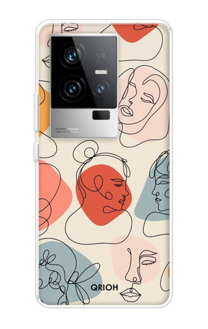Abstract Faces iQOO 11 Back Cover
