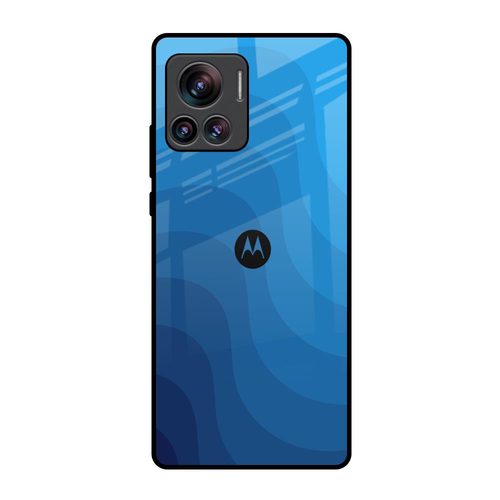 Blue Wave Abstract Motorola Edge 30 Ultra Glass Back Cover Online